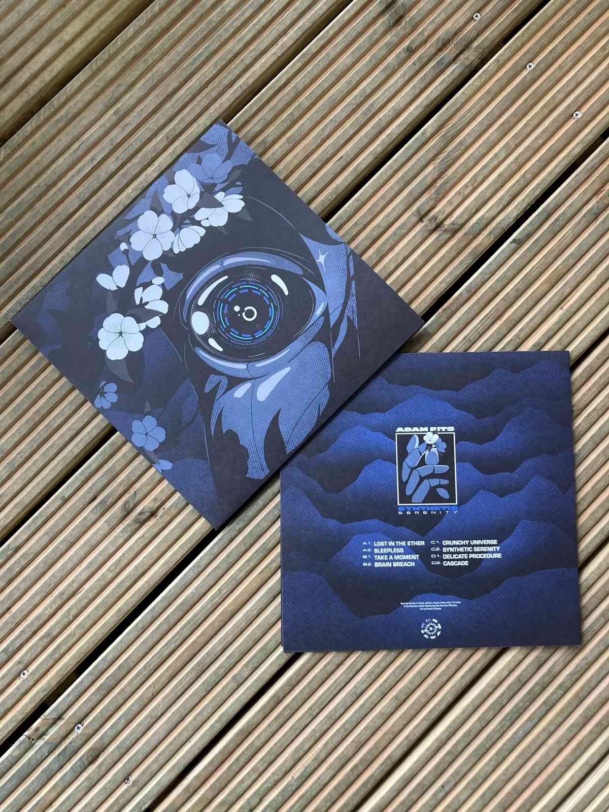Adam Pits: Synthetic Serenity Vinyl Record on Wooden Decking